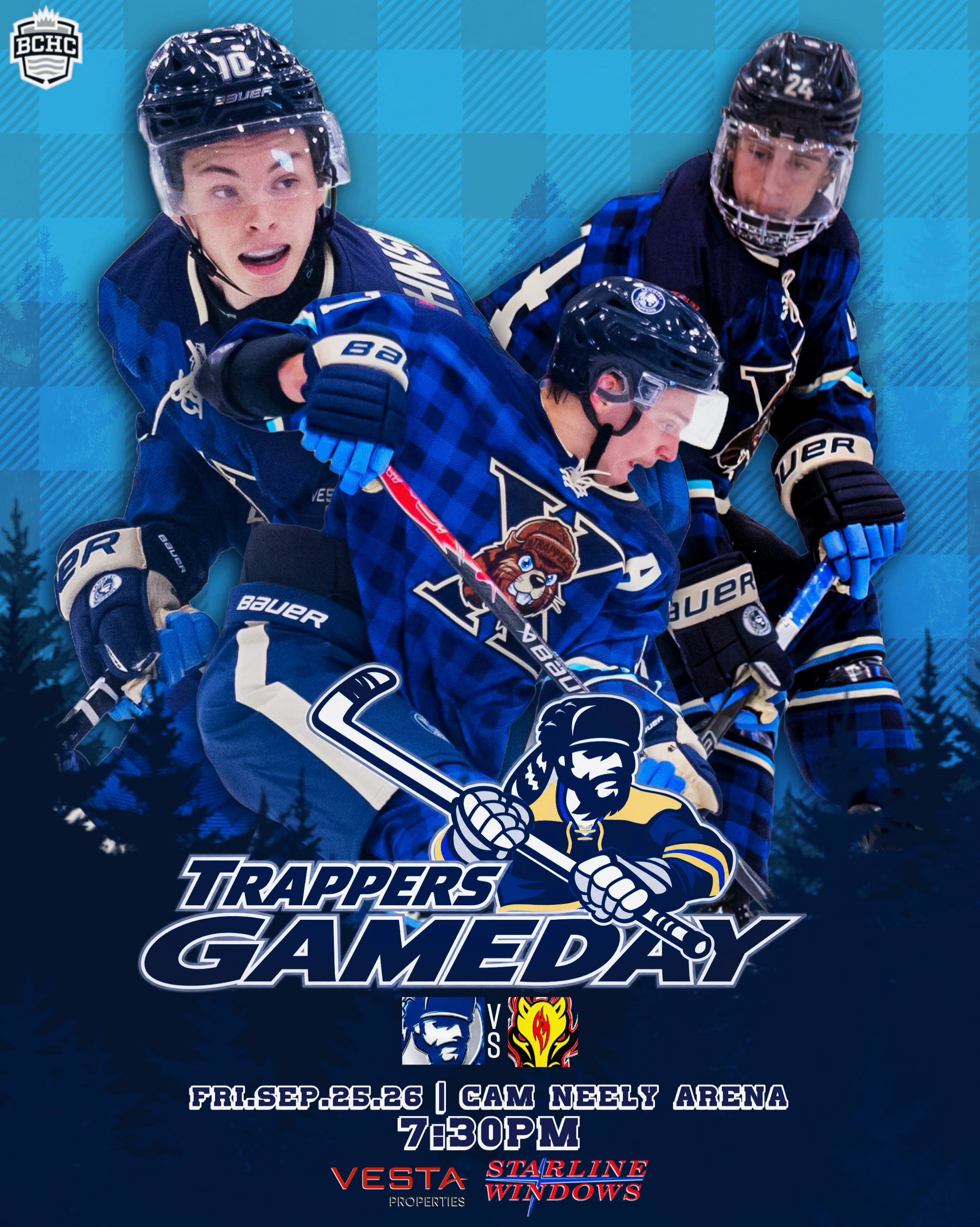 The Langley Trappers take on the Ridge Meadows Flames for the first meeting of 26-27 between the two clubs. 

This is the Trappers second Frontier Cup match of the young season with Trappers and Flames tied at 2 points a piece. 

📍Cam Neely Planet Ice Ridge Meadows 
🕕7:30pm
🎟️ purcahsed at the door
📺 @flohockey 

Go TRAPPERS Go!

#defendthefort #rolltrapps #trapphouse
