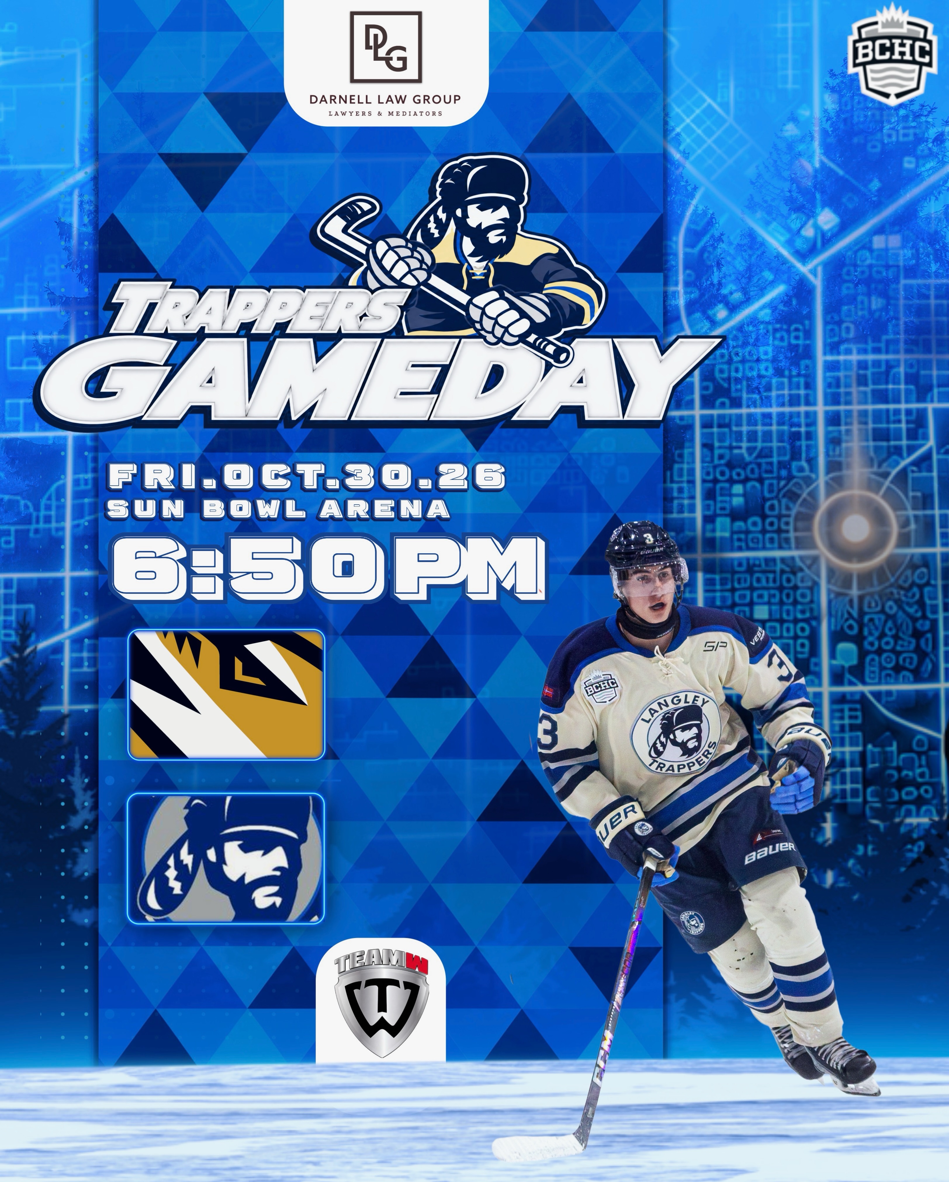 Langley Trappers Game Day as we travel to Osoyoos for a contest against the Osoyoos Coyotes!! 

📍 Sun Bowl Arena
📺 @flohockey 
🎟️ At the door 
🕕 6:50pm 

Go TRAPPERS Go! 

#rolltrapps #trapphouse #defendthefort