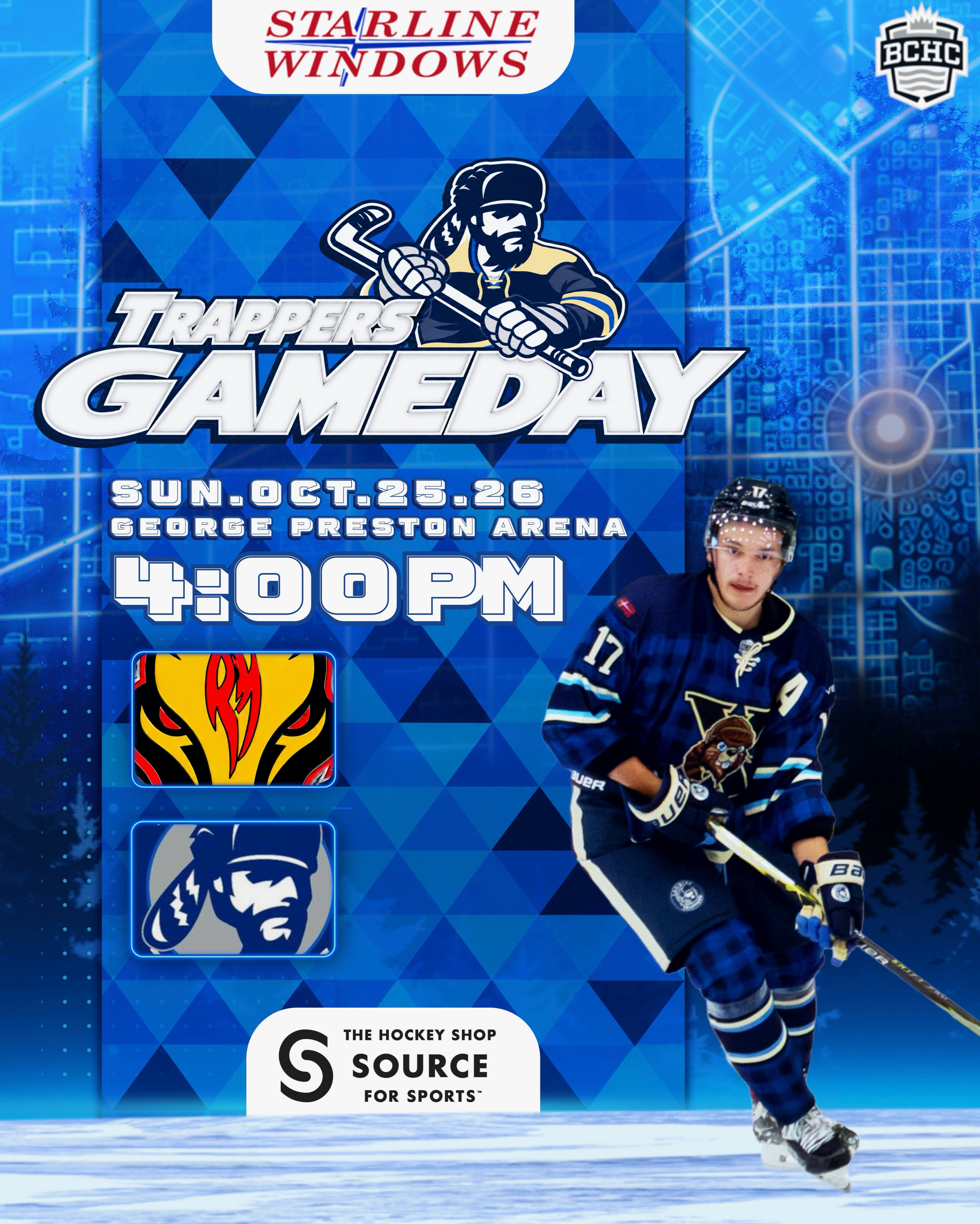 Langley Trappers Game Day as we play host to the Ridge Meadows Flames!! 

This is the Trappers second Frontier Cup home game. 

📍 George Preston ArenaArena
📺 @flohockey 
🎟️ @showpassevents 
🕕 4:00pm 

Go TRAPPERS Go! 

#rolltrapps #trapphouse #defendthefort #adifferentjet
