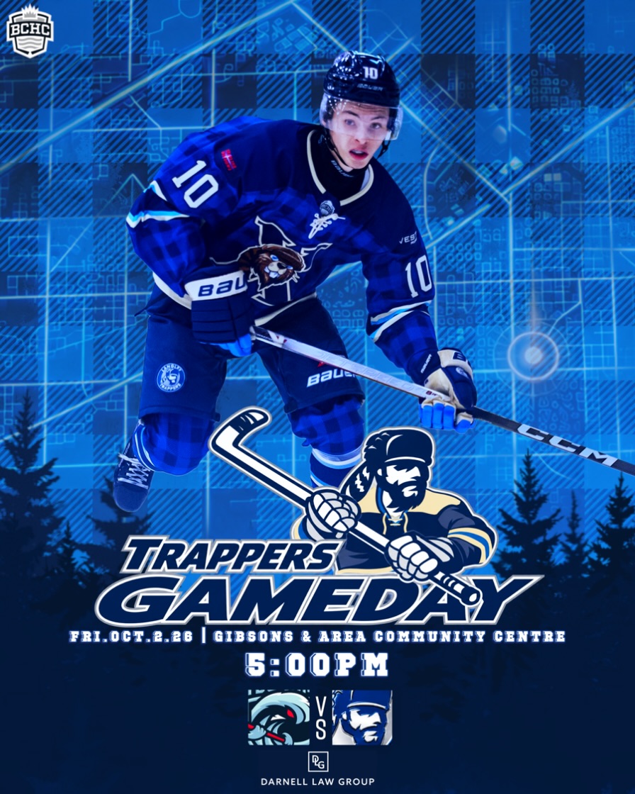 Langley Trappers Game Day!🚨🚨

Trappers take on the Coastal Tsunami in Gibsons. 

📍Gibsons & Area Arena 
🕕5:05pm
🎟️ @ignitertickets 
📺 @flohockey 

Go TRAPPERS Go!

#defendthefort #rolltrapps #trapphouse