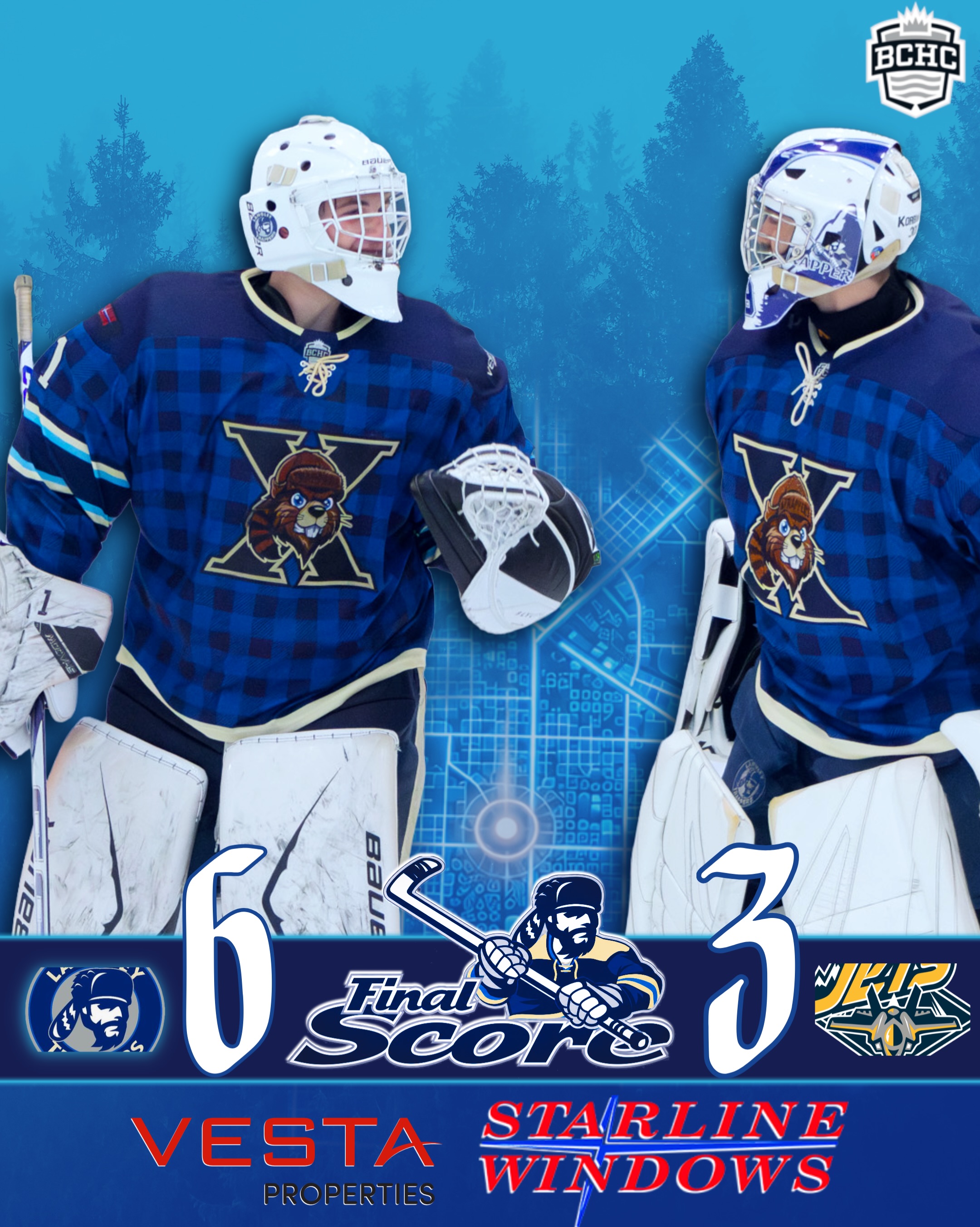 Trappers take the game in Chilliwack 6-3! A stellar performance by goaltender Koen St. Hilaire. A penalty shot goal by Ian Burns and Jaiven Mann nets his first BCHC goal!

Go TRAPPERS Go! 

#rolltrapps #trapphouse #defendthefort