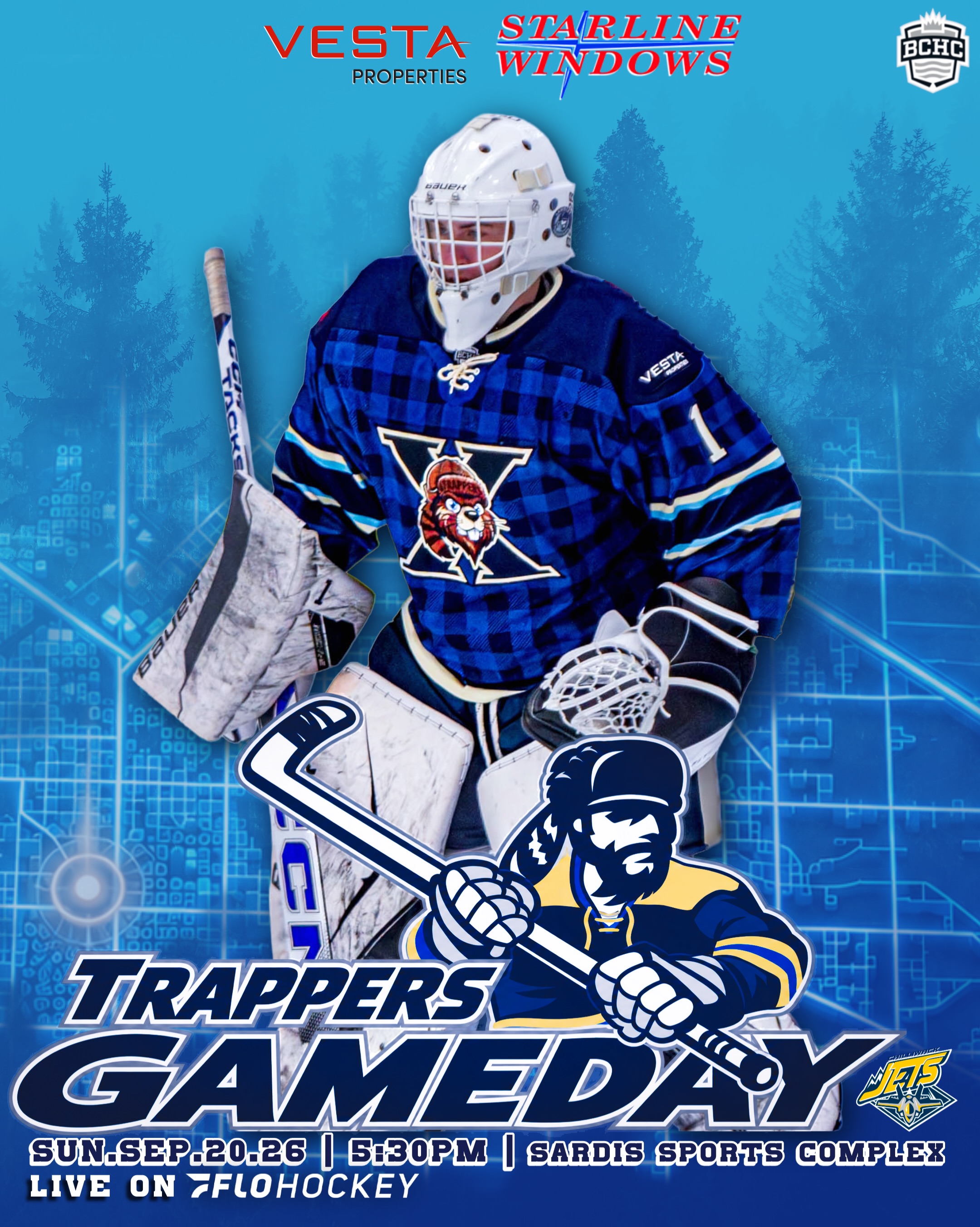Its a Langley Trappers back-to-back game day following a 1-0 OT win last night. Today, the Trappers travel to Chilliwack for a Valley Division game versus the Jets. 

🕕5:30pm
📍Sardis Sport & Ice Complex 
🎟️Tickets at the door 
 
Go TRAPPERS Go! 

#defendtgefort #rolltrapps #trapphouse