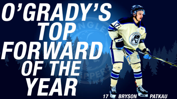 O’GRADY’S TOP FORWARD OF THE YEAR PATKAU