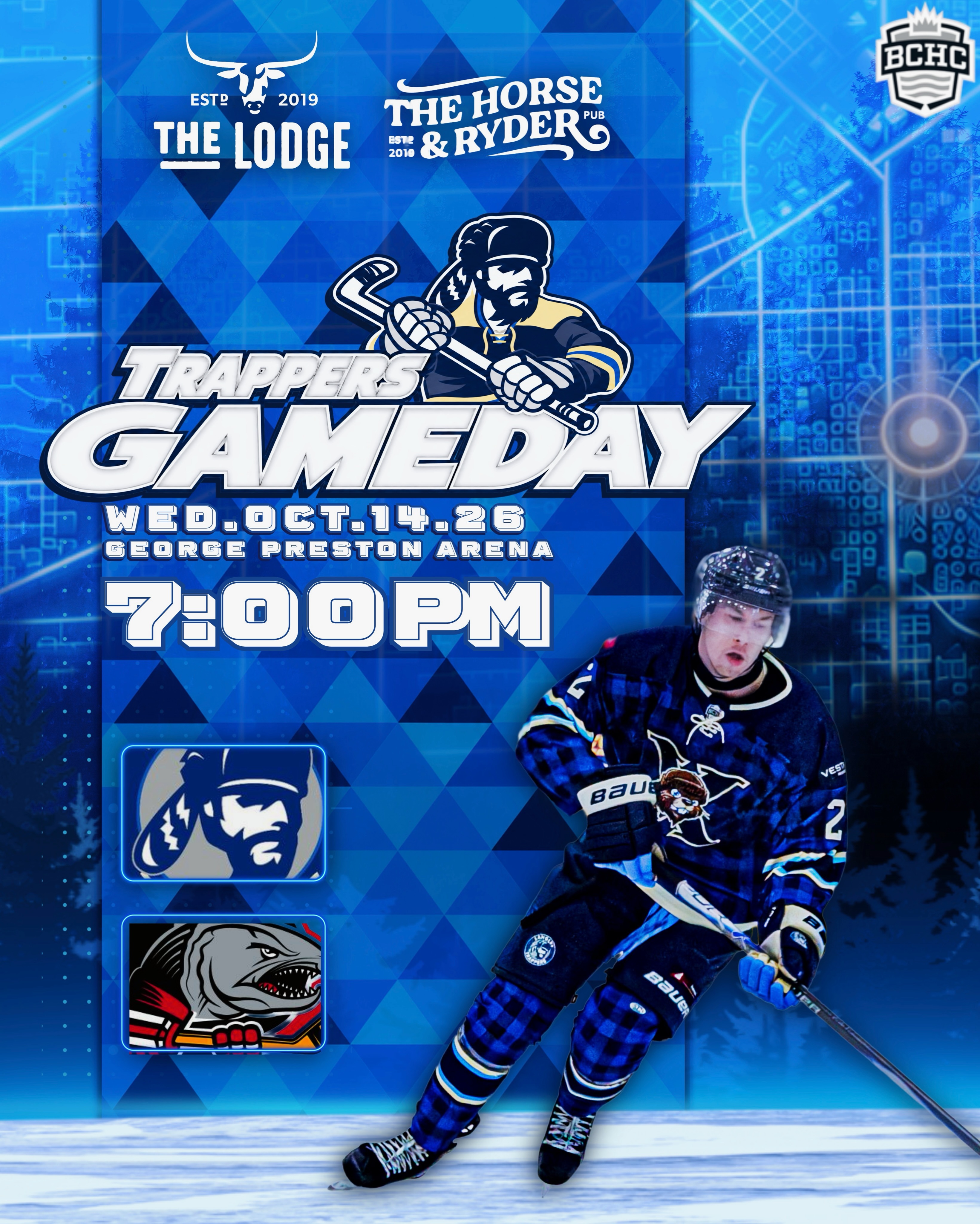 Langley Trappers Game Day versus the Richmond Sockeyes! 

📍George Preston Arena
📺 @flohockey 
🎟️ @showpassevents 
🕕 7:05pm 

Go TRAPPERS Go! 

#rolltrapps #trapphouse #defendthefort